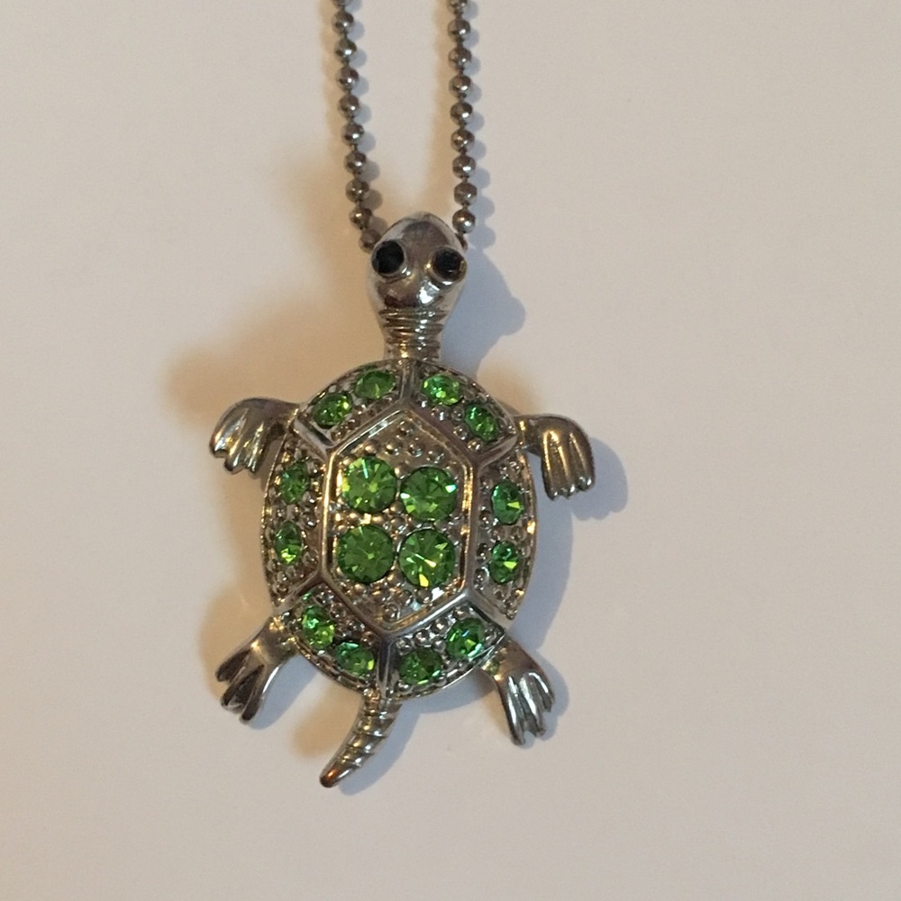 Sea Turtle Pendant on Necklace